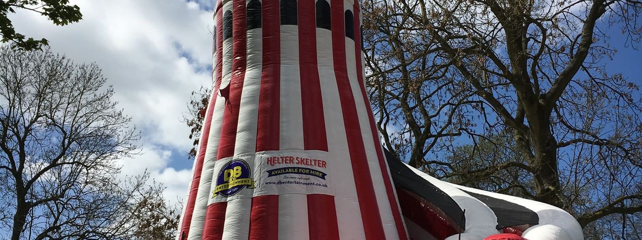 Large funfair slide at an outdoor event